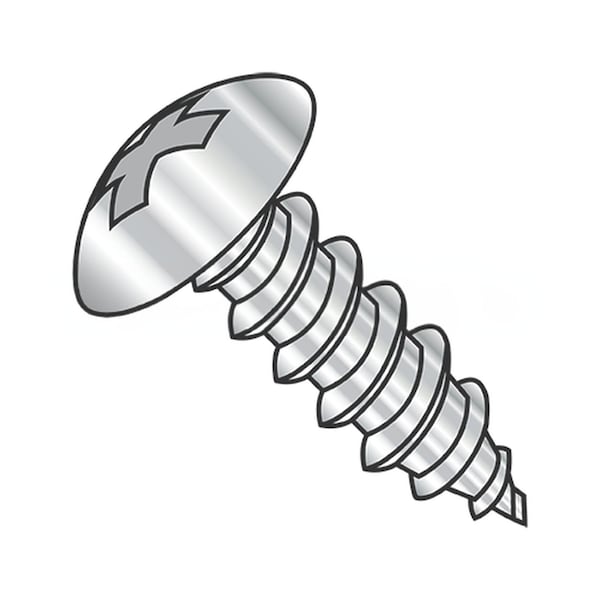 Usa Industrials Self-Drilling Screw, #8-18 x 1/2", Chrome Plated Steel Truss Head Phillips Drive BULK-SCRW-14886 - main